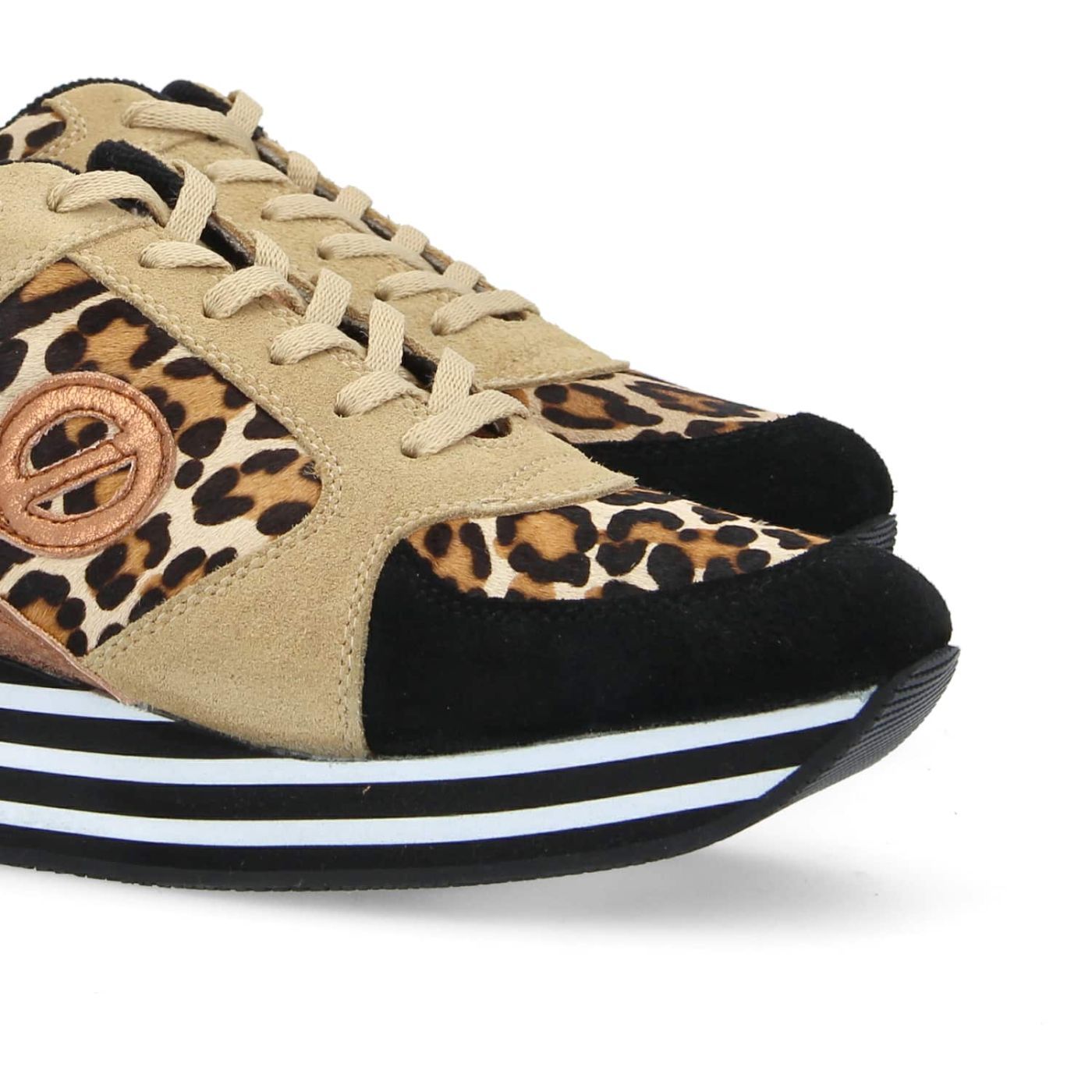 PARKO JOGGER W  -  LEO/SUEDE  - LEOPARDATO/NERO